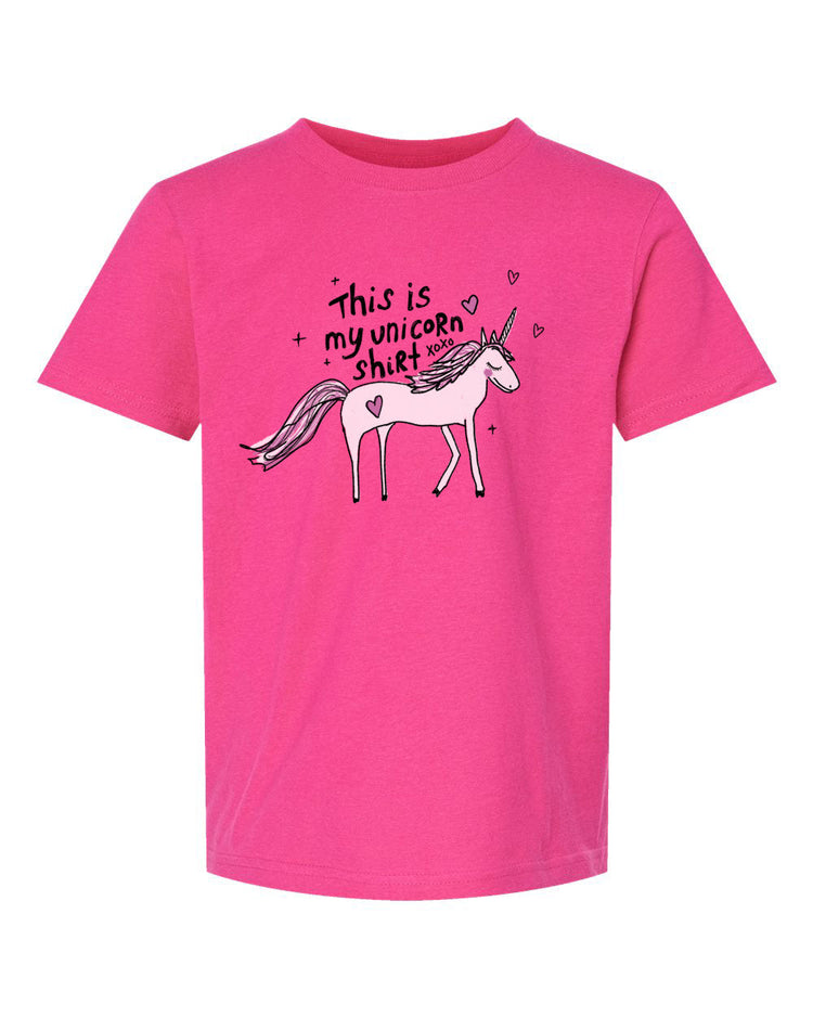 Unicorn Kids Shirt – Hand Printed Kids Graphic Tee With Artist Drawn Design