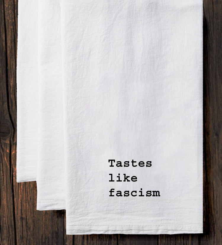 Protest Tea Towel – Hand Printed Cotton Flour Sack Towel by Megan Lee Designs