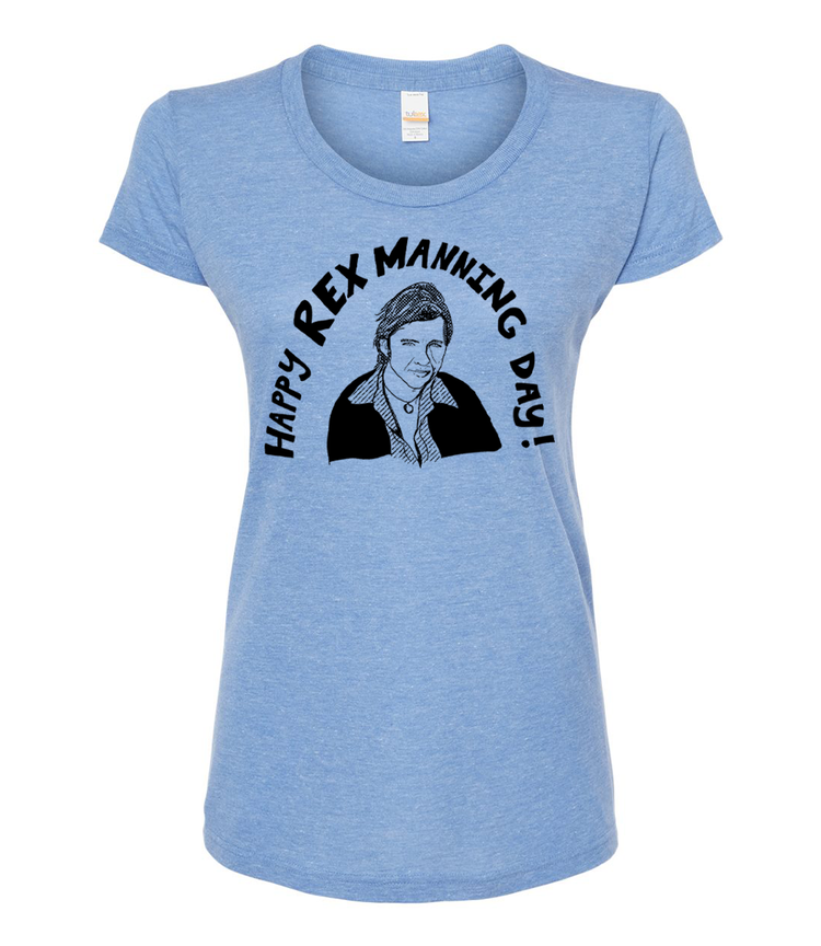 Women's Graphic Tee - Rex Manning Hand Printed Tee | Soft Cotton T-Shirt