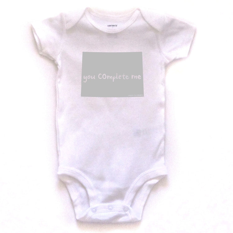 Colorado : you COmplete me bodysuit (white), Baby Apparel - Megan Lee Designs
