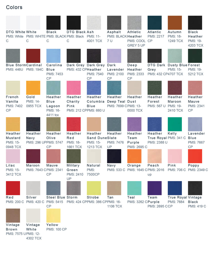 a color chart of different shades of paint