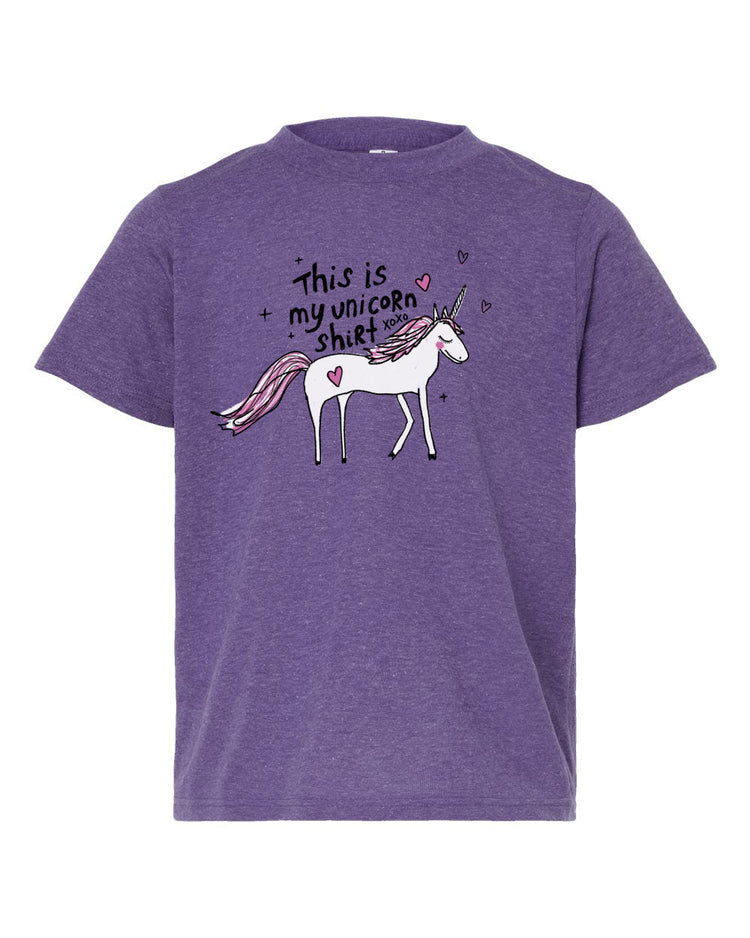 Unicorn Kids Shirt – Hand Printed Kids Graphic Tee With Artist Drawn Design