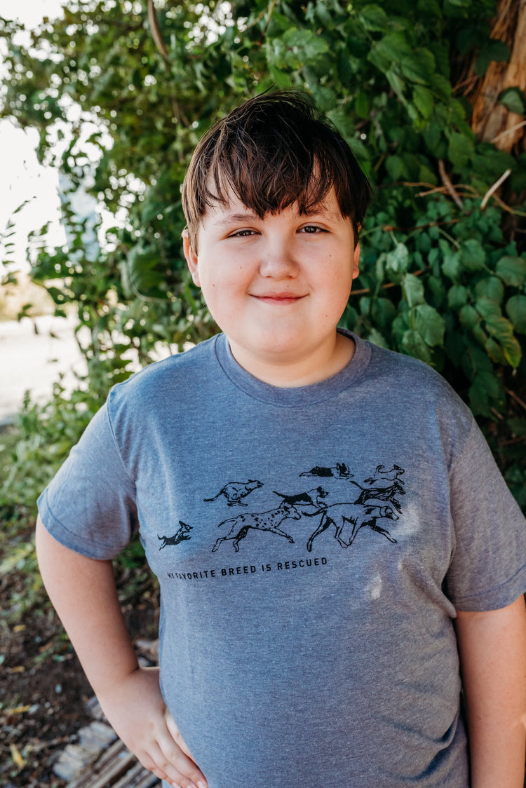 Unisex Rescued Tee – Hand Printed Shirt | Soft Cotton Tee by Megan Lee Designs