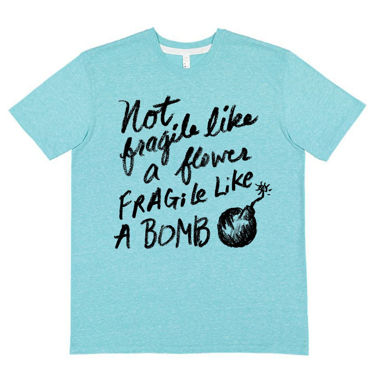 SALE Flower Bomb Tee – Hand Printed Flower Bomb Shirt With Soft Cotton Fabric IN STOCK