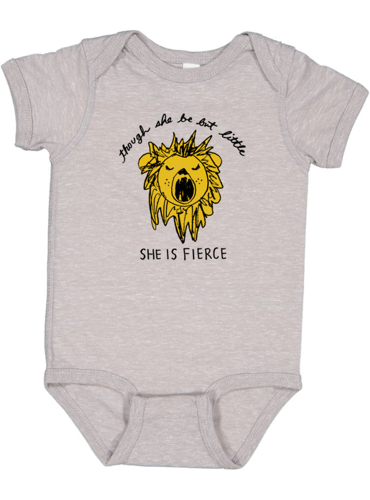 a baby bodysuit that says she is fierce