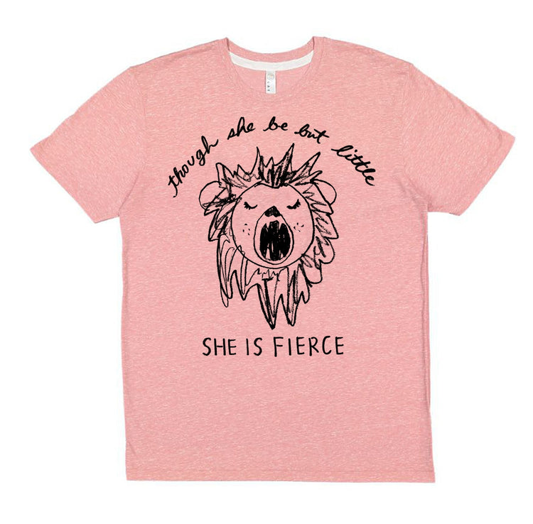 a pink t - shirt with a drawing of a woman's face