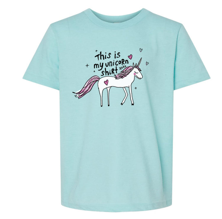 Unicorn Kids Shirt – Hand Printed Kids Graphic Tee With Artist Drawn Design