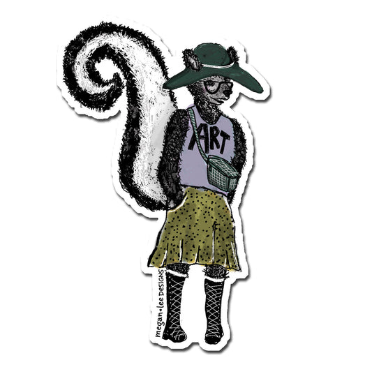 Art Skunk Sticker