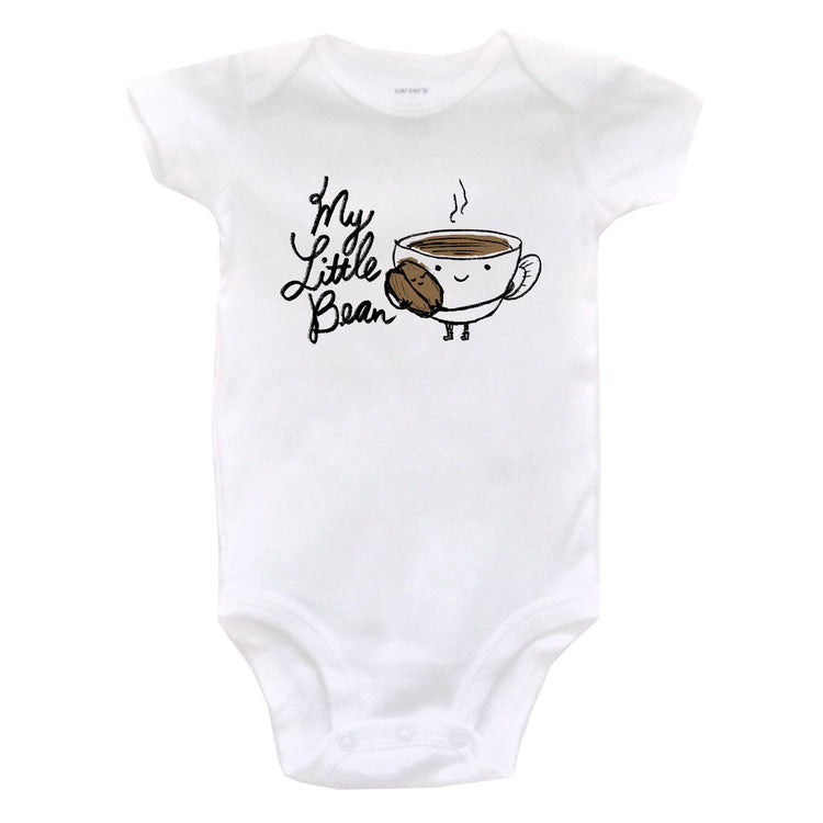 Baby Onesie - My Little Bean Organic Cotton Bodysuit | Custom Printed Infant Wear