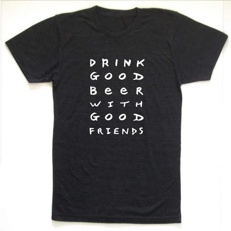 Unisex Beer Tee – Soft Cotton Graphic T-Shirt With Good Beer Friends Design