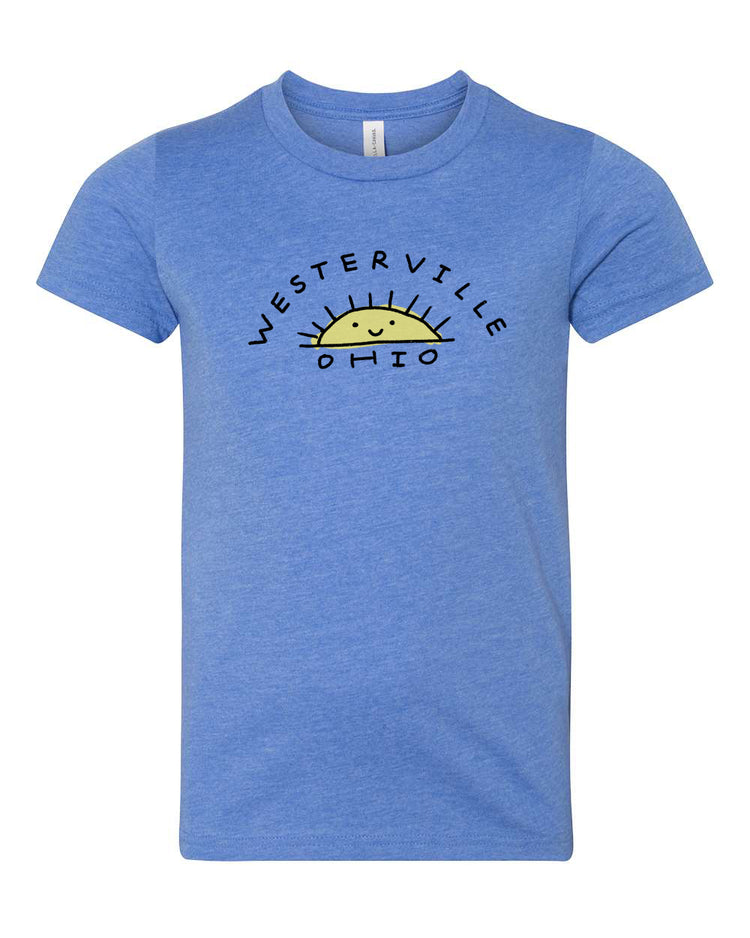 Kids Sun Tee | Hand Printed Soft Cotton Shirt | Westerville Ohio Youth T-Shirts
