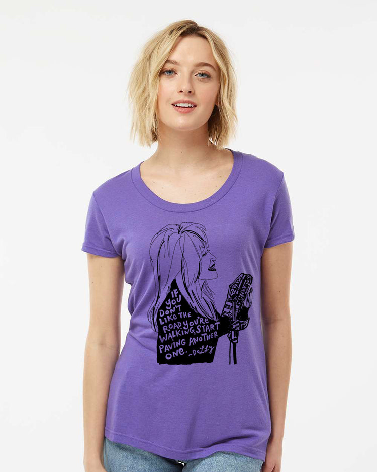 Women's Tee Dolly - Hand Printed Shirt With Super Soft Fabric & Unique Design