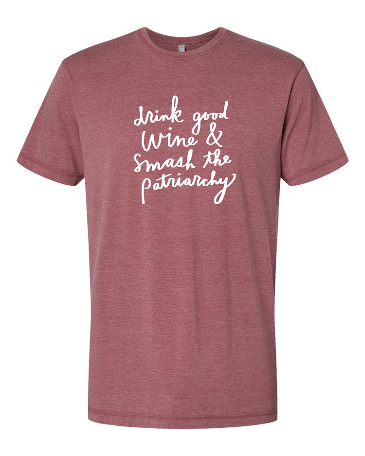 Unisex Wine Tee – Soft Cotton T Shirt | Hand Printed Graphic by Megan Lee Designs