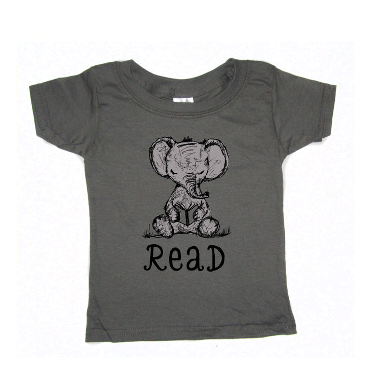 Elephant Kids Tee – Cute Elephant Design Hand Printed Soft Cotton Shirt