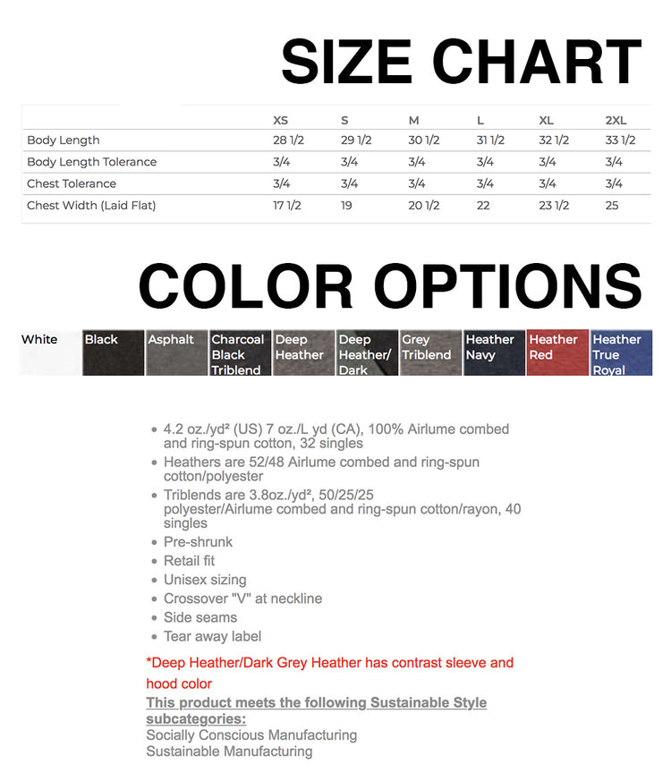 Unisex Hooded Tee - Custom Hoodies | Long Sleeve Hoodie by Megan Lee Designs