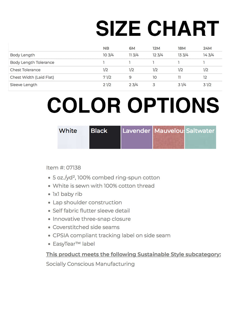 Make your own baby onesie with our designs : Baby Onesie with Flutter Sleeves