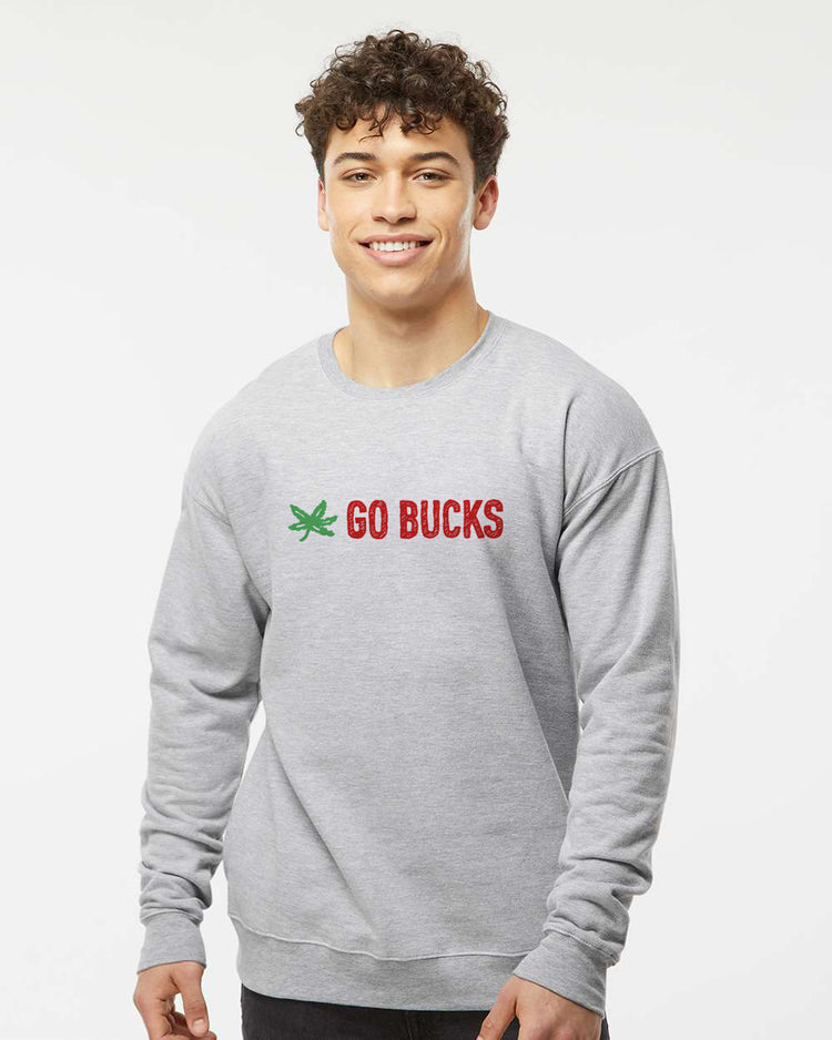Unisex Sweatshirt - Go Bucks Cotton Crewneck Pullover | Ohio State Game Day Apparel