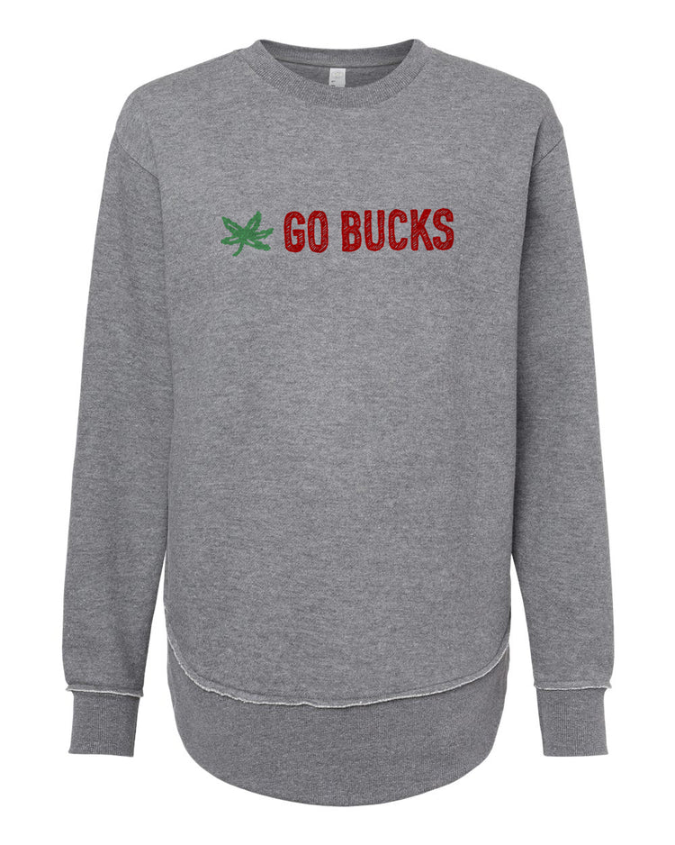Women's Fleece Sweatshirt - Go Bucks Weekend Oversized Soft Pullover By Megan Lee Designs