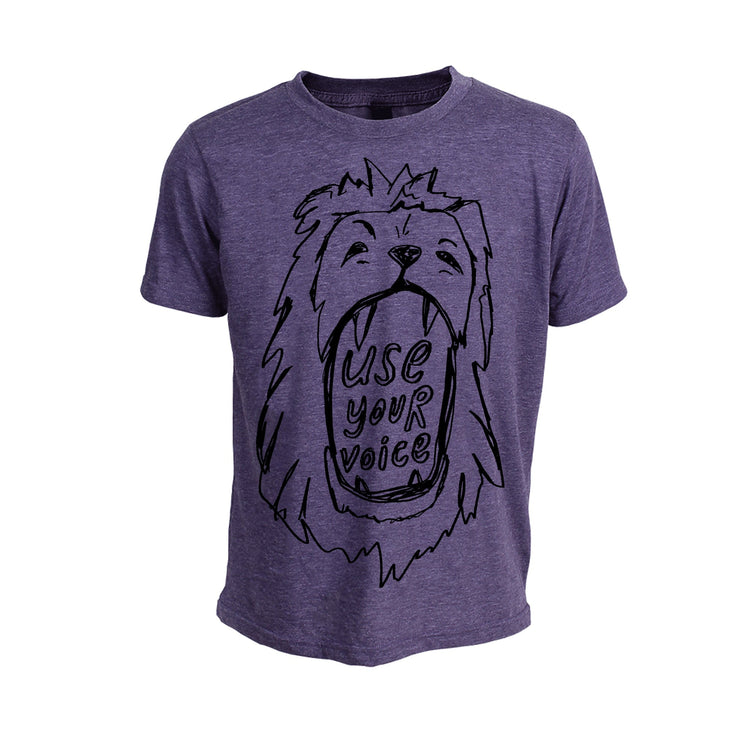 Kids Graphic Tee – Hand Printed Use Your Voice Shirt With Soft Cotton Fabric
