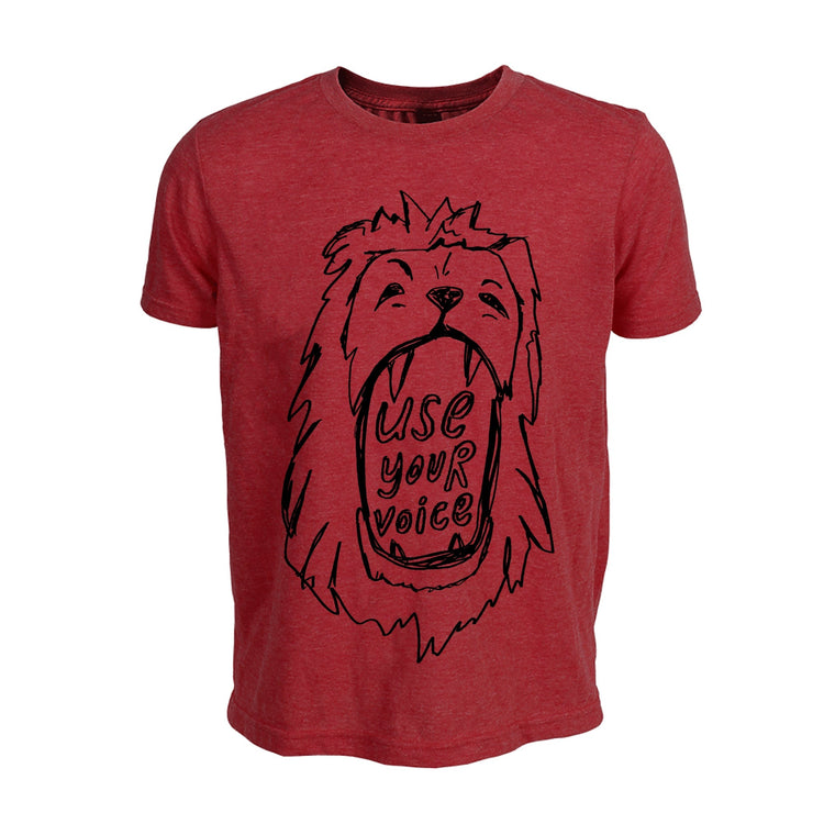 Kids Graphic Tee – Hand Printed Use Your Voice Shirt With Soft Cotton Fabric