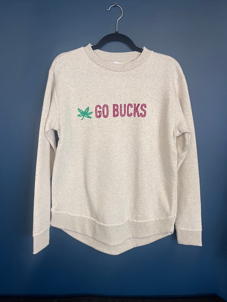 Women's Fleece Sweatshirt - Go Bucks Weekend Oversized Soft Pullover By Megan Lee Designs