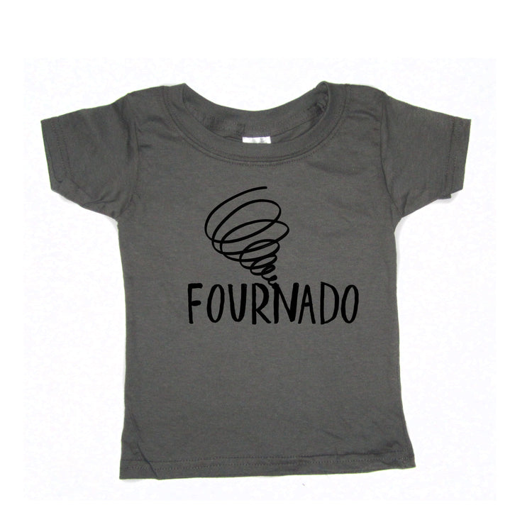 Kids Printed Tee - Fournado Hand Printed Tee With Custom Ink Colors For Toddlers
