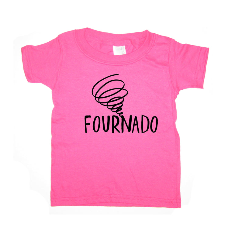 Kids Printed Tee - Fournado Hand Printed Tee With Custom Ink Colors For Toddlers