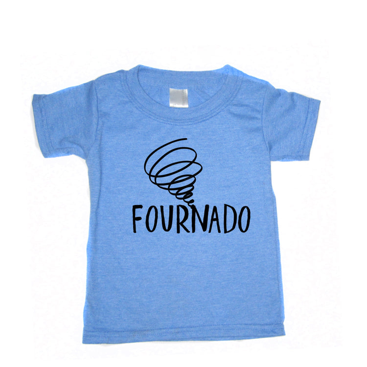 Kids Printed Tee - Fournado Hand Printed Tee With Custom Ink Colors For Toddlers