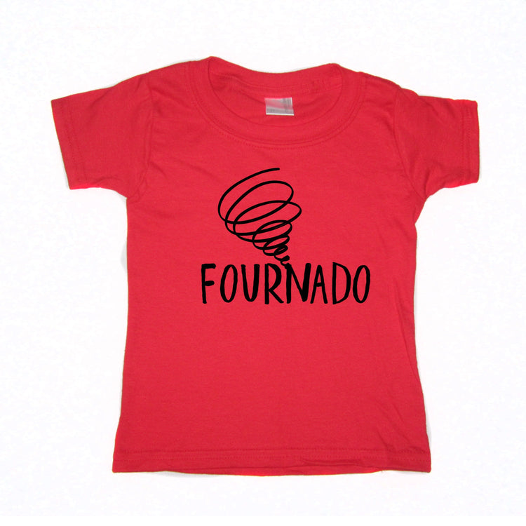 Kids Printed Tee - Fournado Hand Printed Tee With Custom Ink Colors For Toddlers