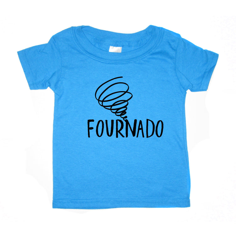 Kids Printed Tee - Fournado Hand Printed Tee With Custom Ink Colors For Toddlers