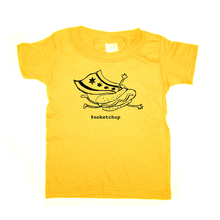 Kids T-Shirt – No Ketchup Graphic Tee | Hand Printed Soft Cotton Shirt