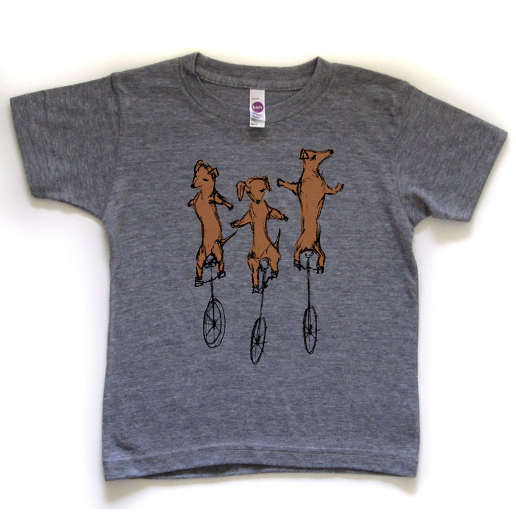 Uni-Dachshunds : kids tri-blend tee - Megan Lee Designs
