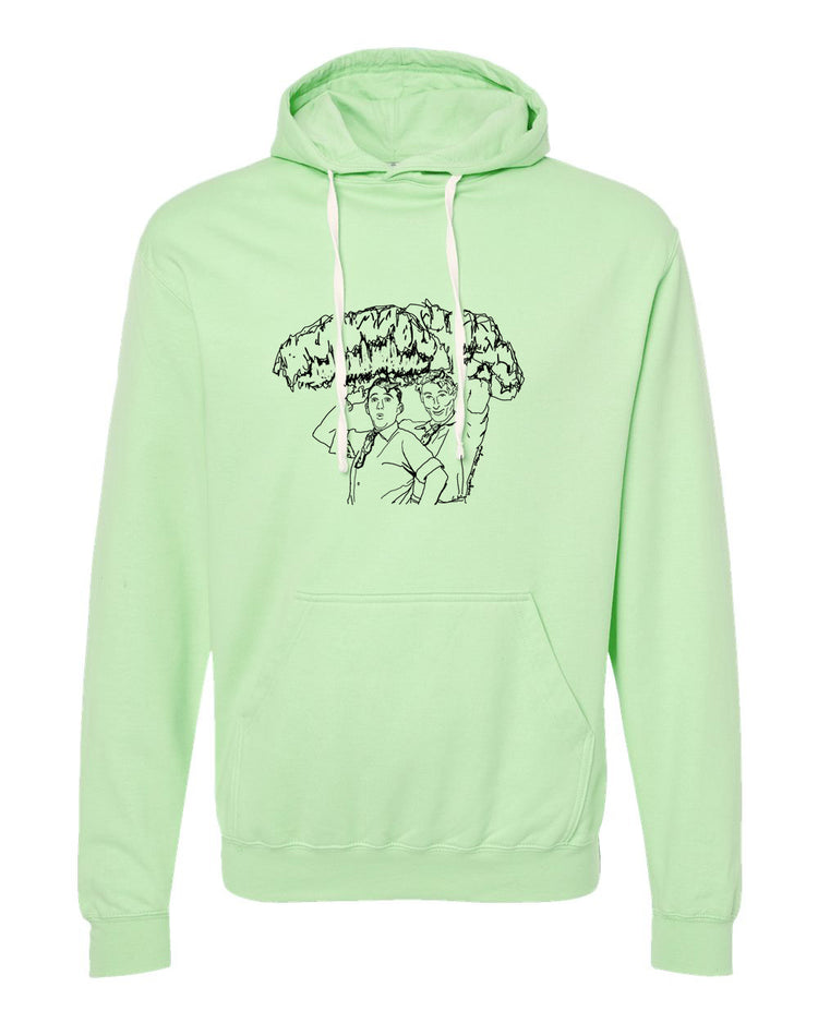 White Christmas Hoodie - Hand Printed Soft Cotton Pullover | Megan Lee Designs