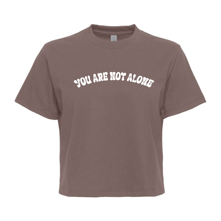 Boxy Cropped Tee – Women's Soft Cotton Shirt | Hand Printed Positivity Top