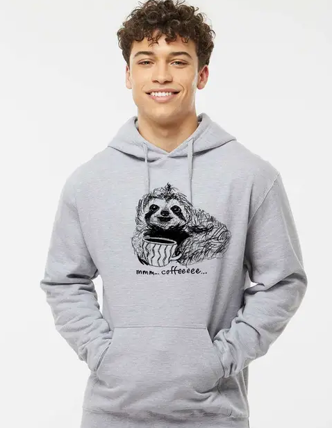 Coffee Sloth : Unisex Hoodie