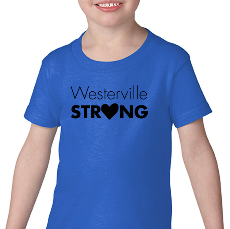 Kids T-Shirt Westerville Strong Heart Shirt – Hand Printed Soft Fabric Tee