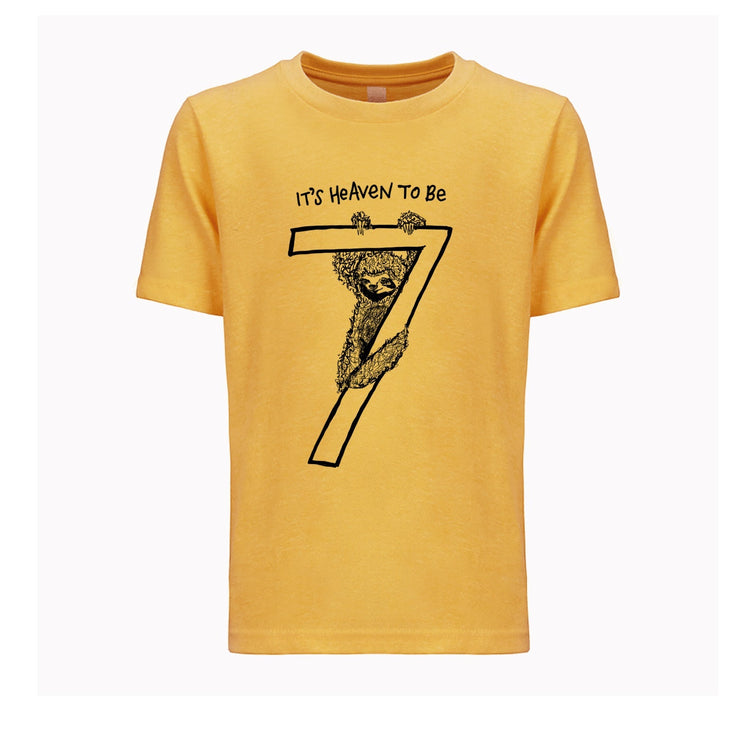 Kids T-Shirt - Heaven Seven Hand Printed Tee | Soft Cotton, Machine Washable