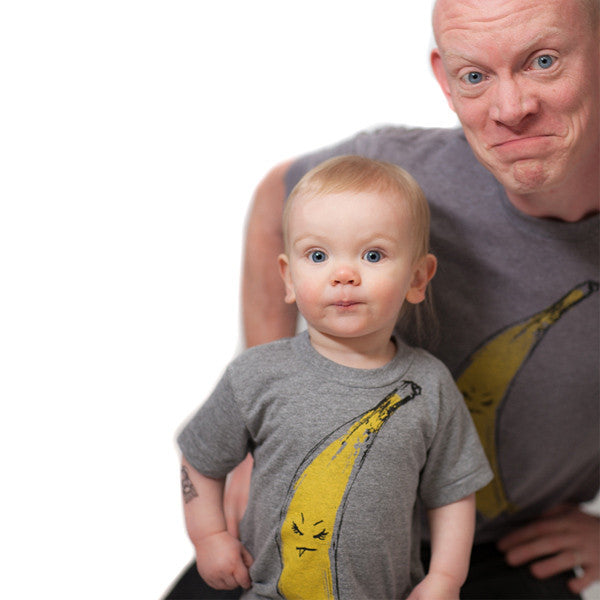Snaggletooth Banana : kids tri-blend tee - Megan Lee Designs