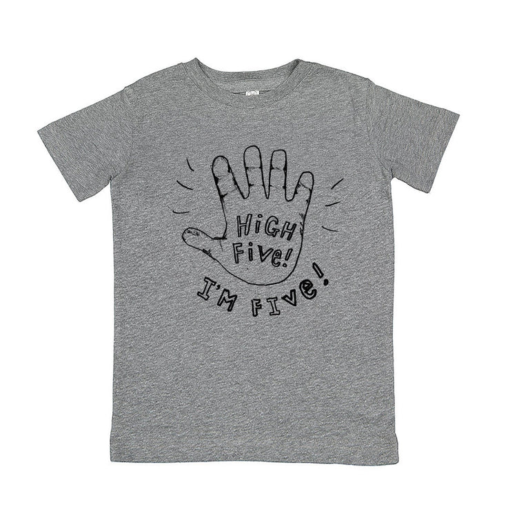 Kids Five Tee - Megan Lee Designs Colorful Casual Cotton Kids Graphic Shirt