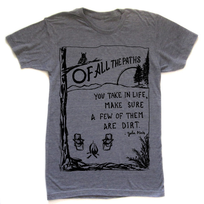 Unisex Tee – Paths Tri Blend Shirt | Soft Nature Lover Hiking Trail Wear