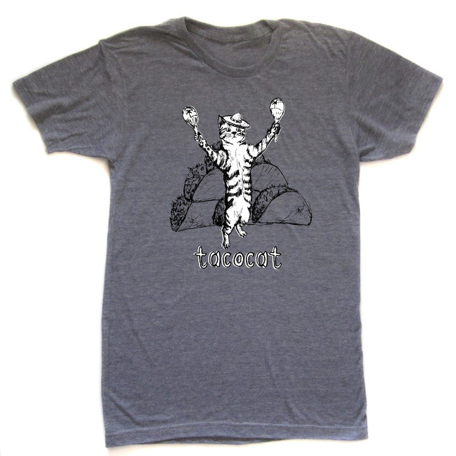 Unisex Tee – Tacocat Soft Tri-Blend Shirt With Funny Cat Graphic Design