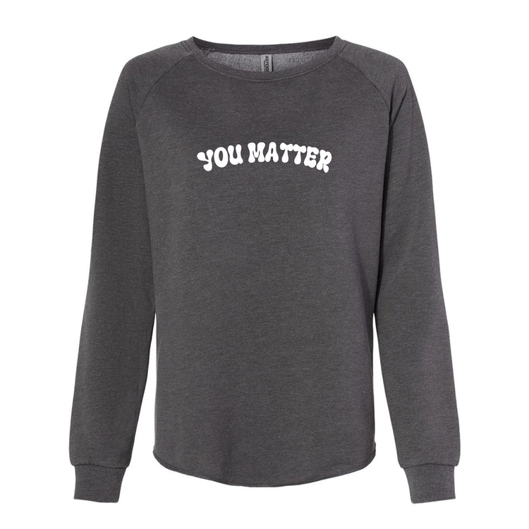 Women's Wave Sweatshirt – Soft Cotton Pullover Top With Inspirational Message
