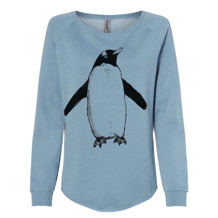 Women's Wave Sweatshirt - Eco Friendly Soft Cotton Graphic Pullover by Megan Lee Designs