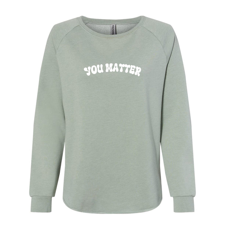 Women's Wave Sweatshirt – Soft Cotton Pullover Top With Inspirational Message