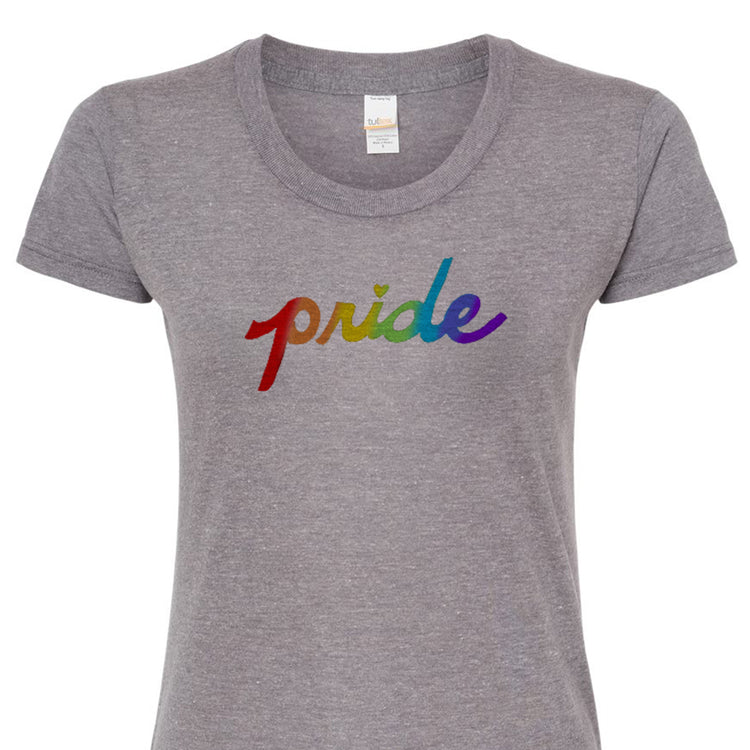 Women's Pride Tee - Soft Tri-Blend Eco Friendly Shirt With Hand Drawn Design