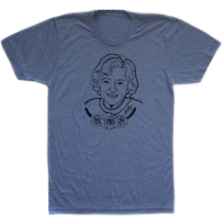 Unisex Tri-Blend Tee Betty - Soft Cotton, Eco Friendly Apparel, Hand Printed Shirt