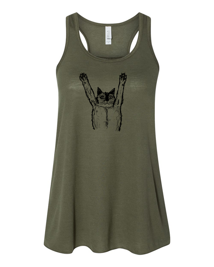 Women's Flowy Tank – Soft Cotton Racerback Style by Megan Lee Designs | Breathable Summer Top