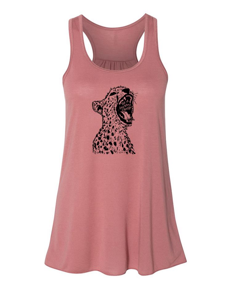 Women's Flowy Tank – Soft Cotton Racerback Top | Breathable Workout Shirt by Megan Lee Designs