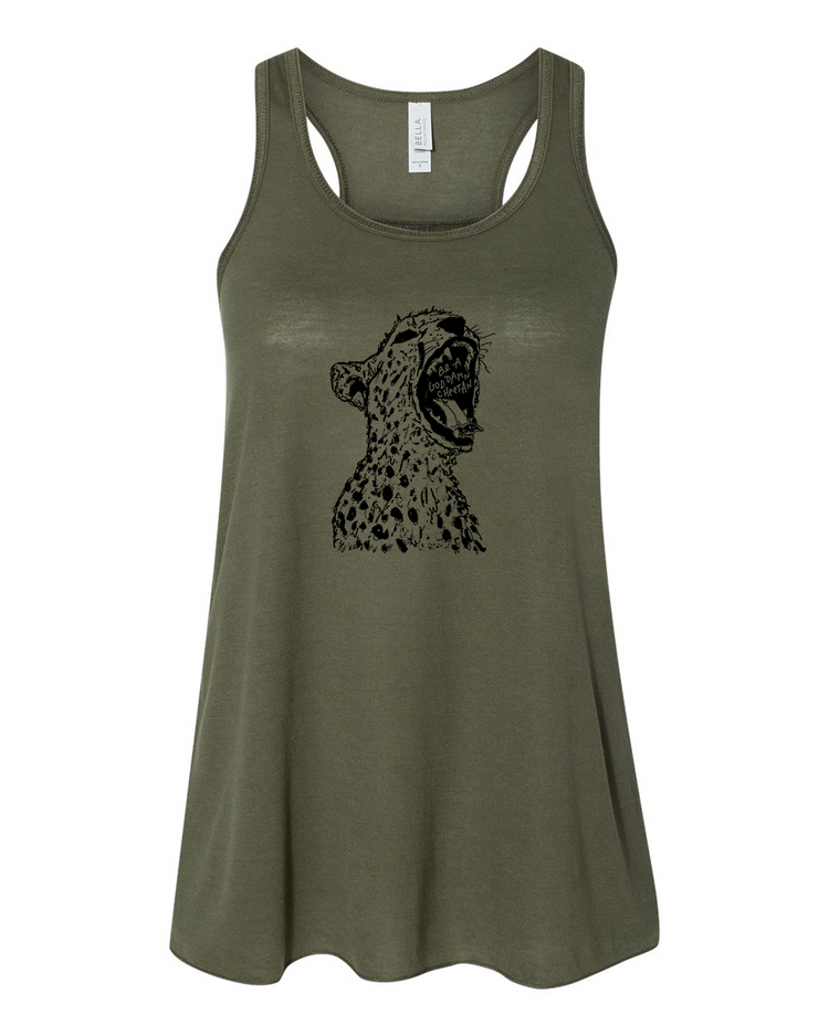 Women's Flowy Tank – Soft Cotton Racerback Top | Breathable Workout Shirt by Megan Lee Designs