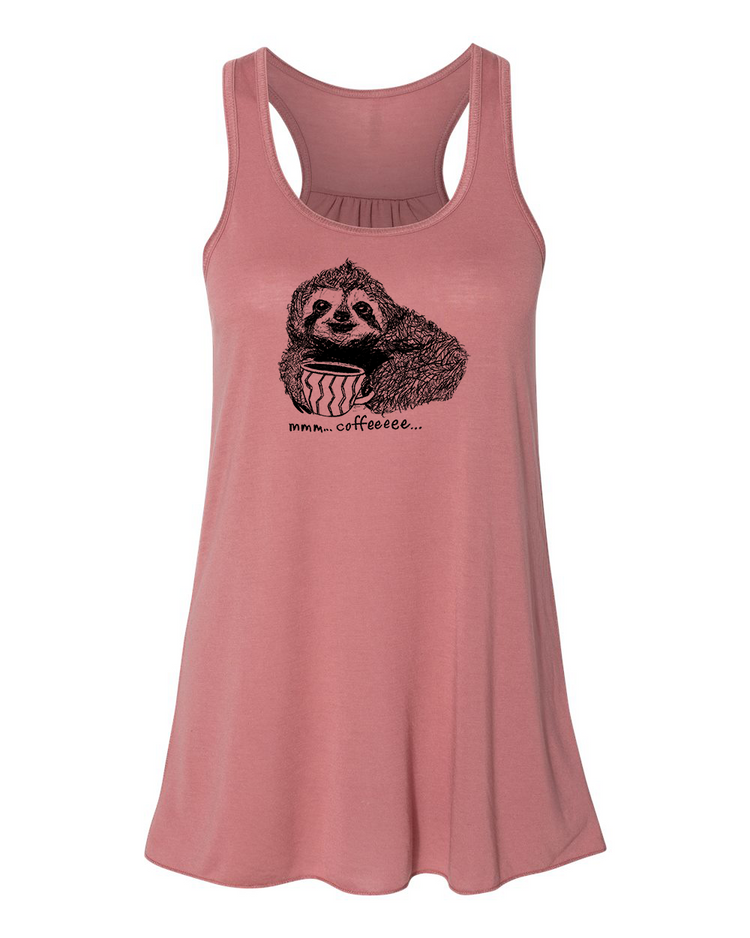 Coffee Sloth: Women's Flowy Tank